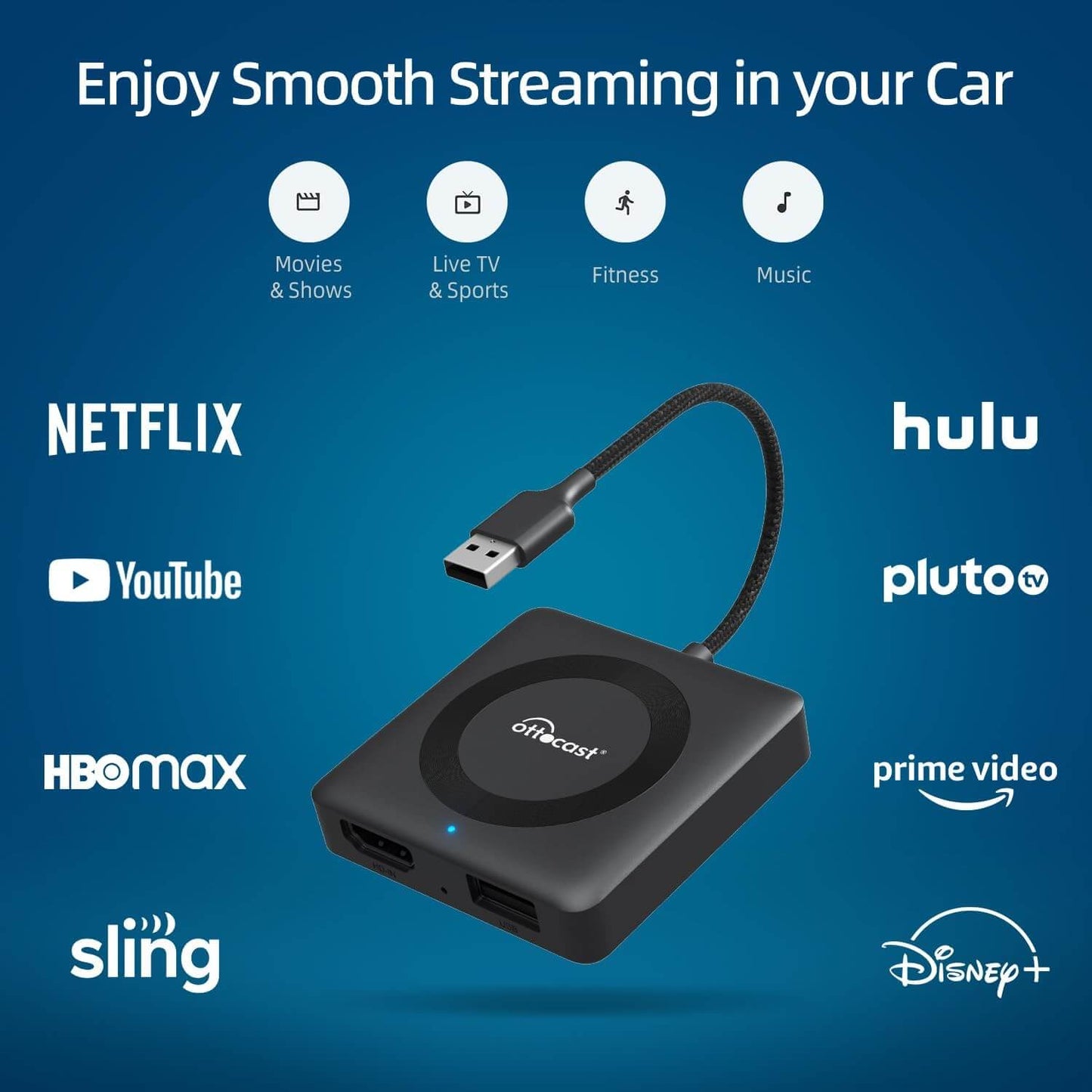 Ottocast Tbox UHD Android 13 CarPlay AI Box with HD Output