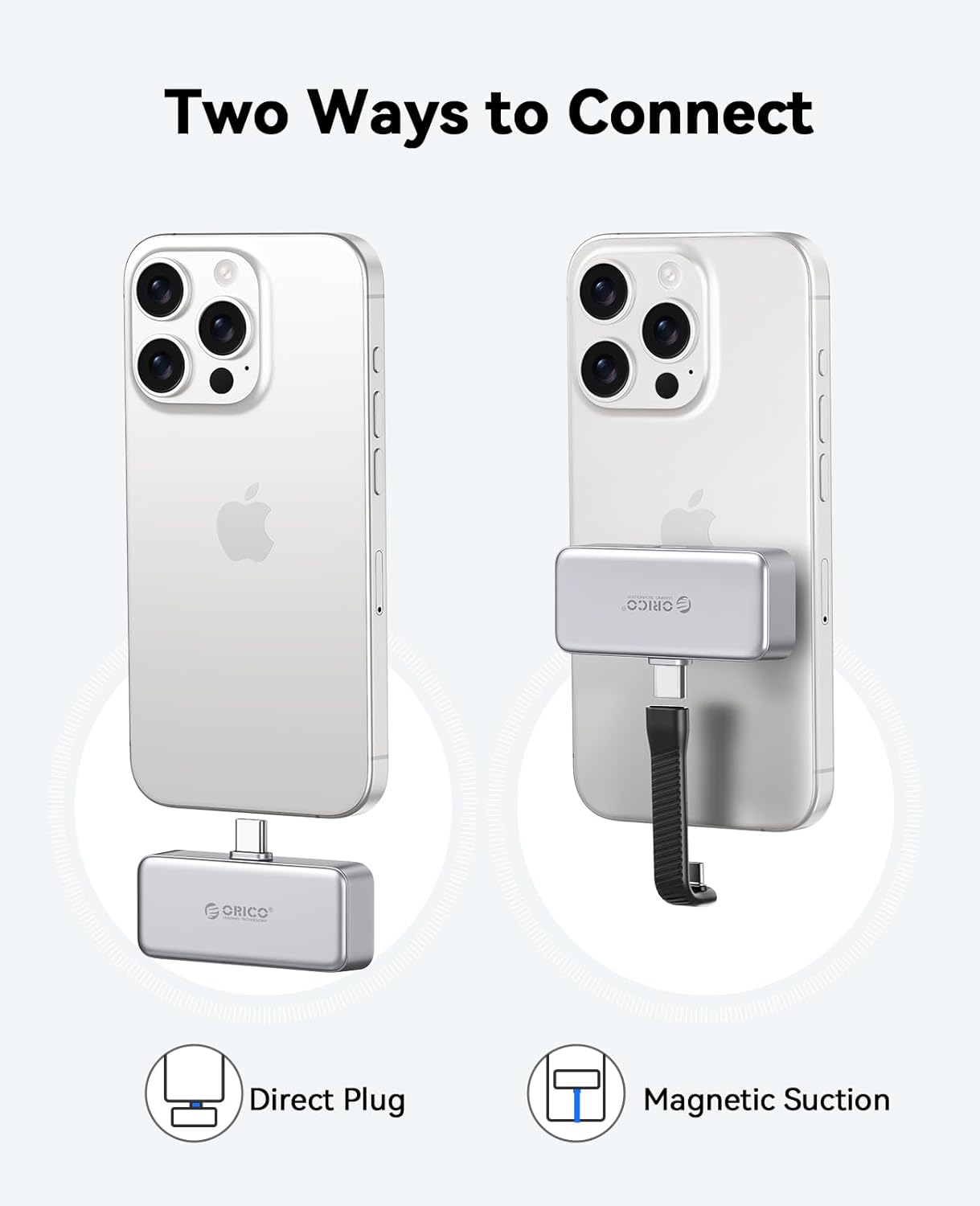 ORI-CO FlashPod 1TB MINI Magnetic Portable SSD up to 2000 MB/s ProRes , iPhone 15 16 Series, Tablets, Laptop