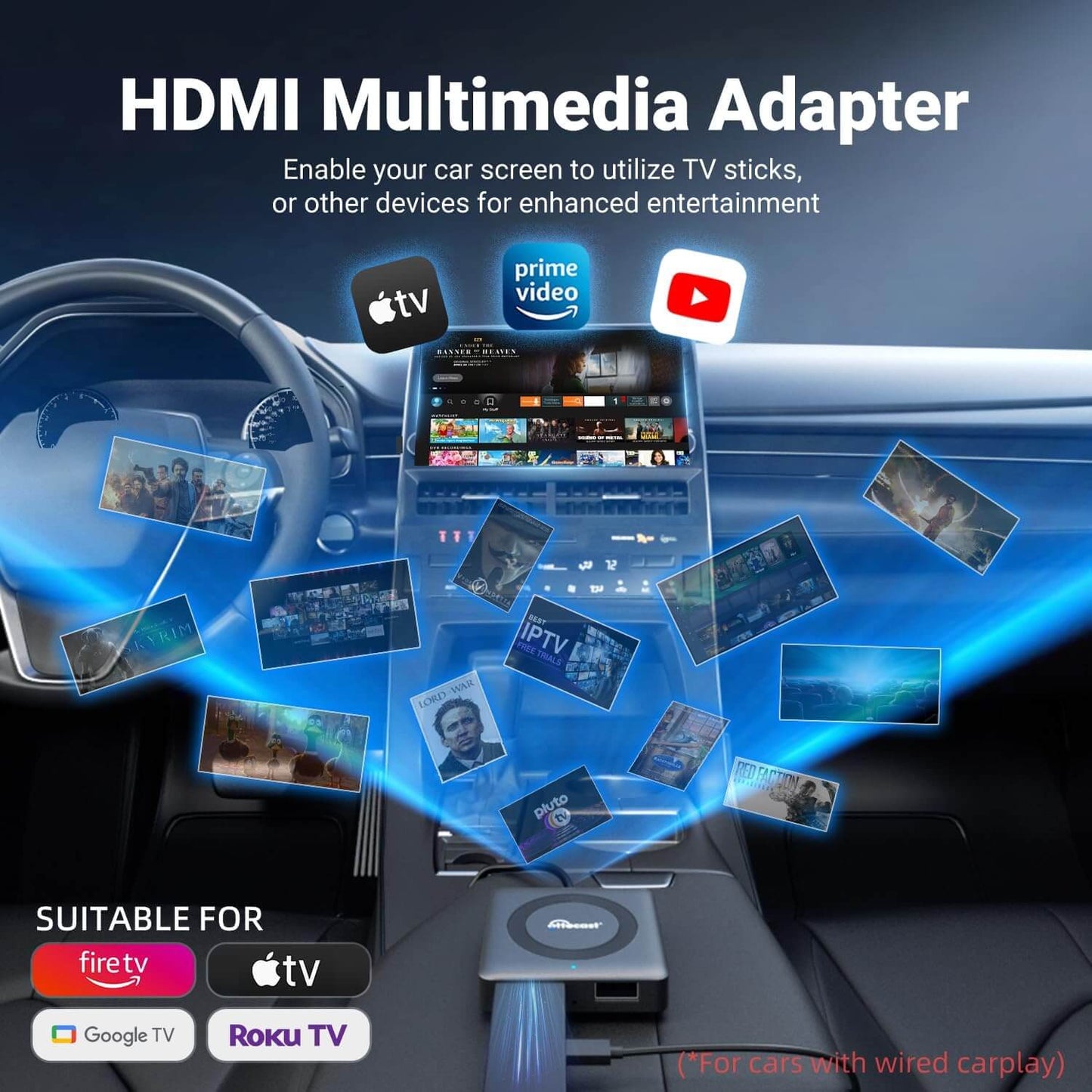 Ottocast Tbox UHD Android 13 CarPlay AI Box with HD Output