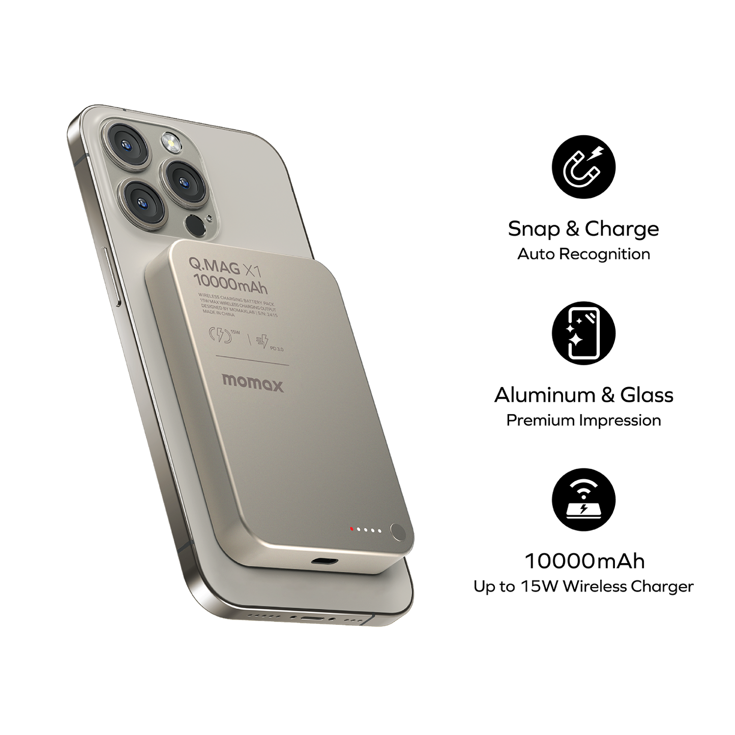 Q MAG Magnetic Wireless Power Bank 5000mAh/10000mAH IOS/Android