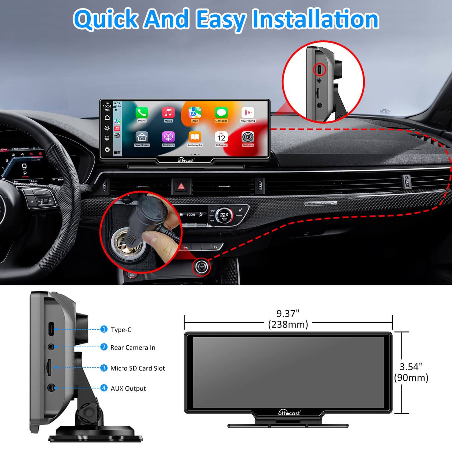 (EXCLUSIVE PRICE) OTTOCAST--CARSCREEN MAX