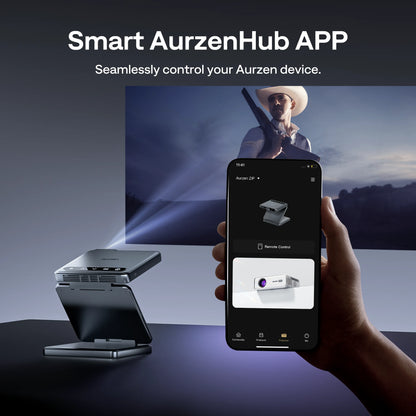 Aur-zen ZIP Tri-Fold Portable Mini Projector